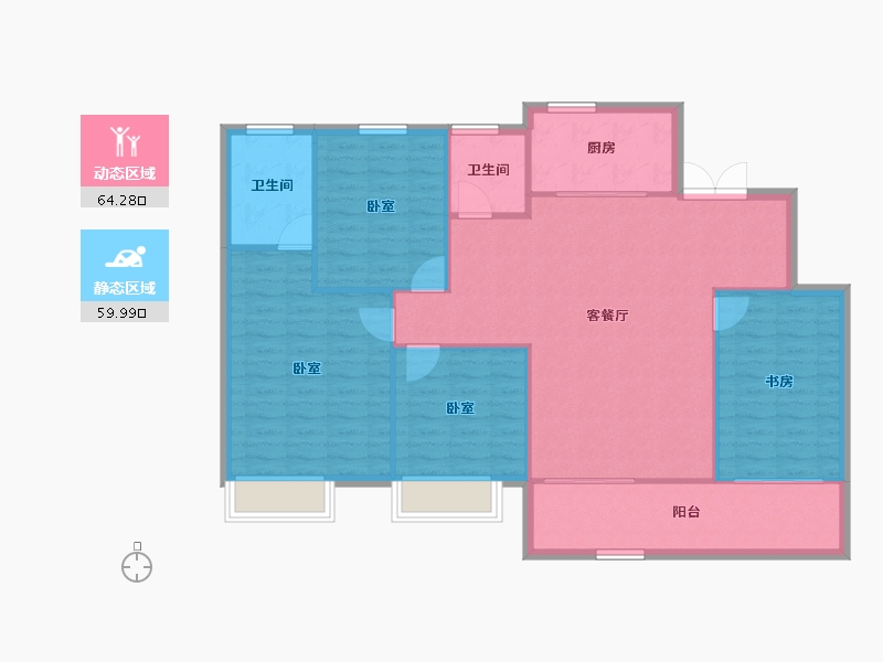 辽宁省-铁岭市-融侨悦城-114.94-户型库-动静分区