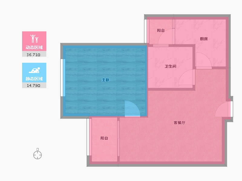 上海-上海市-佘北家园士弘苑-49.12-户型库-动静分区