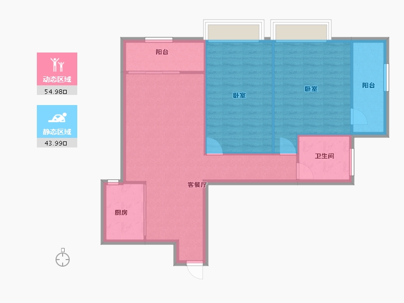 广西壮族自治区-南宁市-翠湖名都-90.58-户型库-动静分区