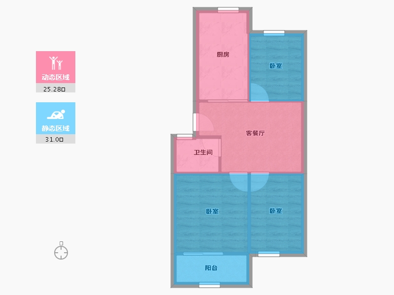 浙江省-宁波市-联丰北区-50.58-户型库-动静分区