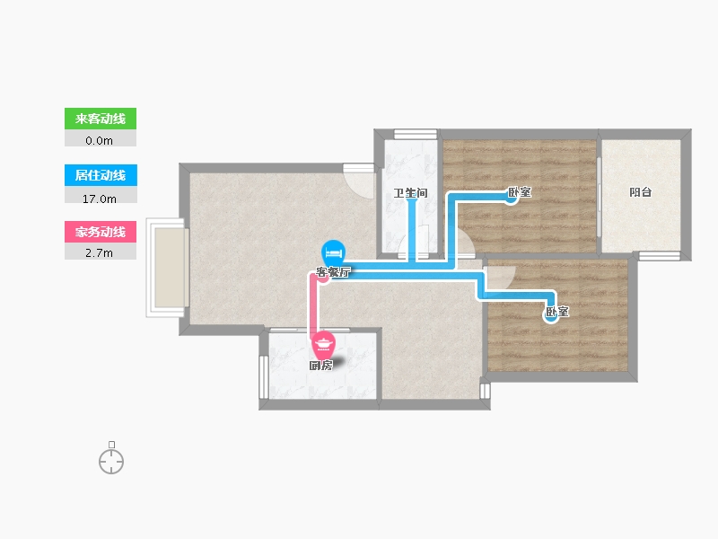 福建省-漳州市-绿洲富城-64.49-户型库-动静线