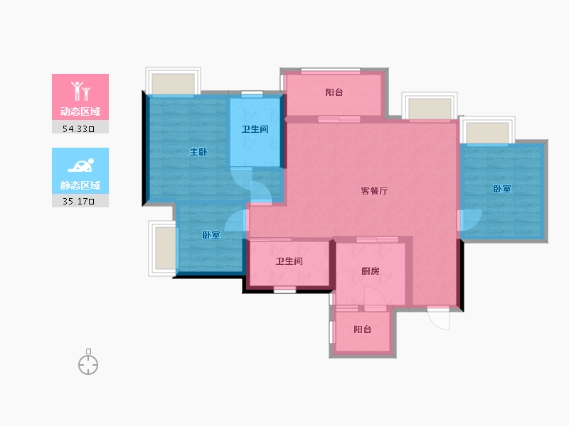 重庆-重庆市-文旅城-79.20-户型库-动静分区