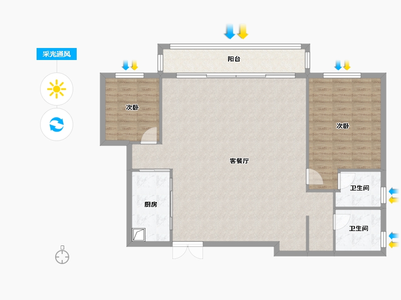 湖南省-湘潭市-大汉紫敬龙城-160.00-户型库-采光通风