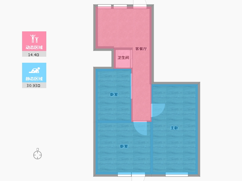 上海-上海市-西木小区-40.56-户型库-动静分区