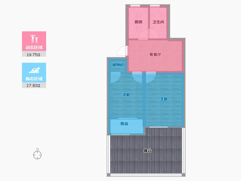 上海-上海市-齐八区-60.35-户型库-动静分区