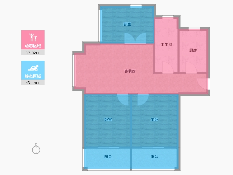 浙江省-绍兴市-永成天卸湾-73.03-户型库-动静分区