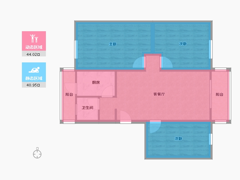 广东省-深圳市-荣超花园-75.39-户型库-动静分区