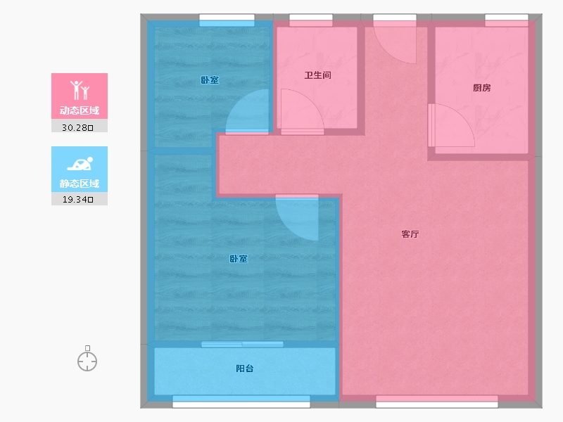 山东省-青岛市-翠海宜居-44.41-户型库-动静分区