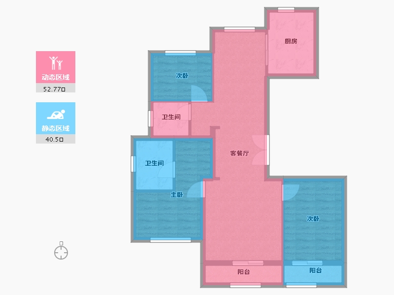 北京-北京市-天玺-97.60-户型库-动静分区