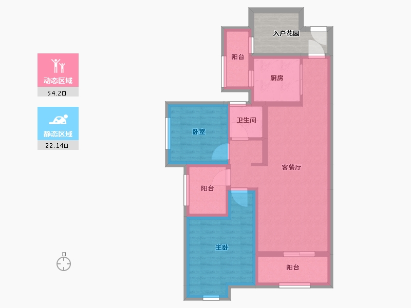 湖南省-长沙市-上园小区-71.32-户型库-动静分区