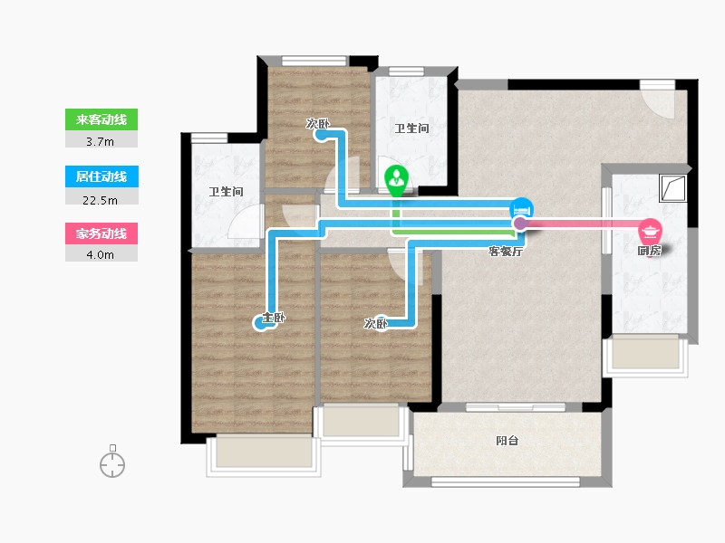 广东省-东莞市-新鸿基珑汇-75.20-户型库-动静线