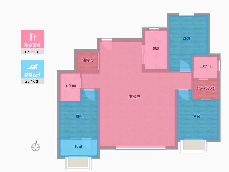 山东省-滨州市-滨和沁园-103.20-户型库-动静分区