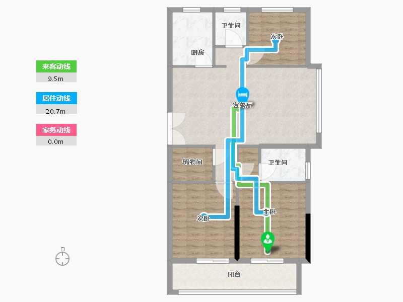 浙江省-温州市-东达锦园-98.60-户型库-动静线