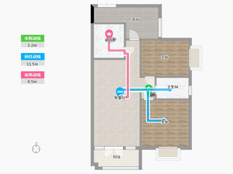 贵州省-贵阳市-红树东方-72.00-户型库-动静线