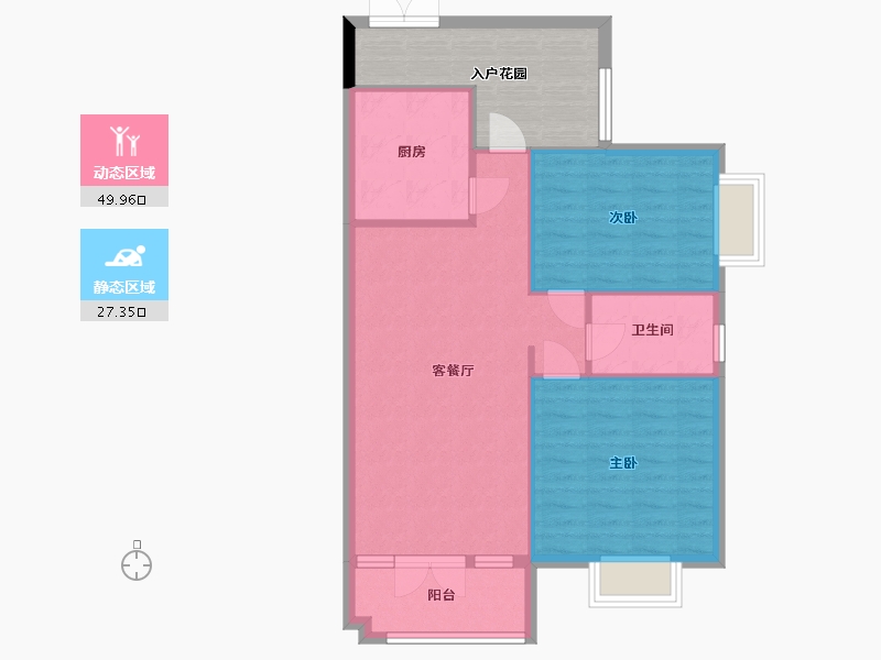 贵州省-贵阳市-红树东方-72.00-户型库-动静分区