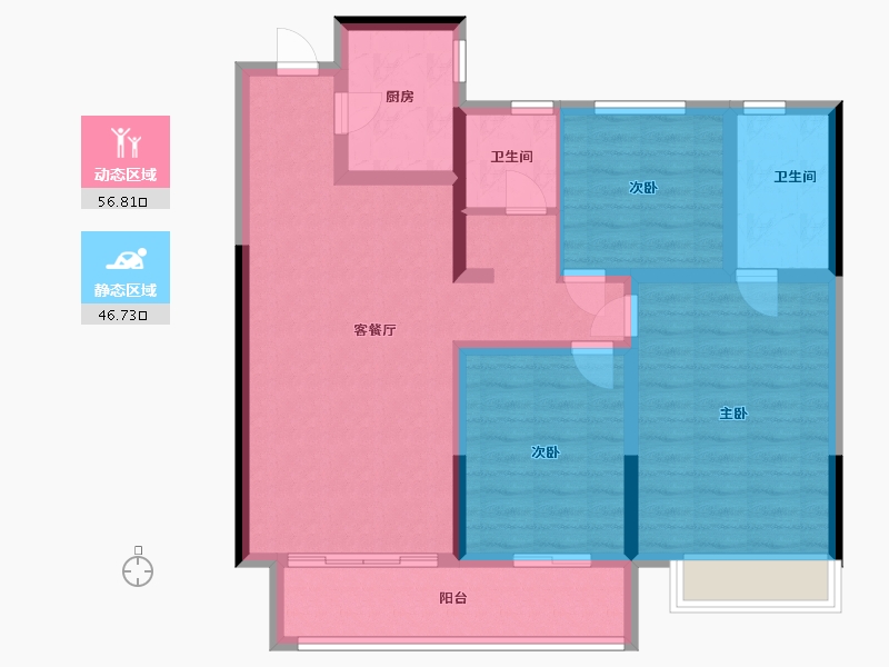 河南省-南阳市-建业龙悦城-92.00-户型库-动静分区