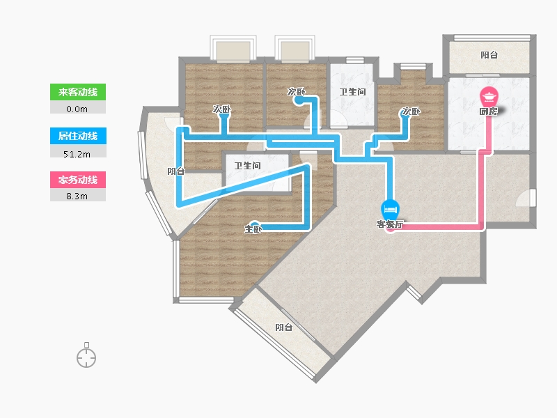 湖北省-武汉市-东方恒星园-130.10-户型库-动静线