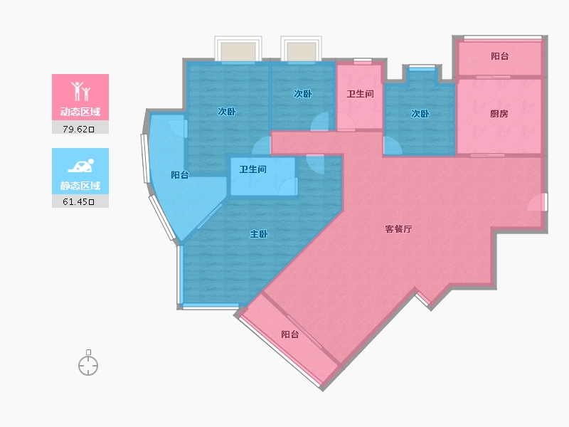 湖北省-武汉市-东方恒星园-130.10-户型库-动静分区