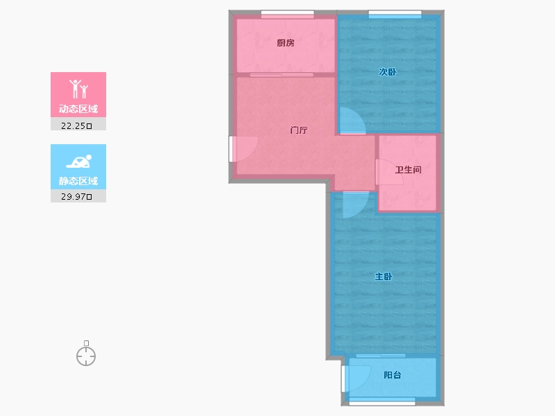 河北省-唐山市-龙华里益民园-47.01-户型库-动静分区