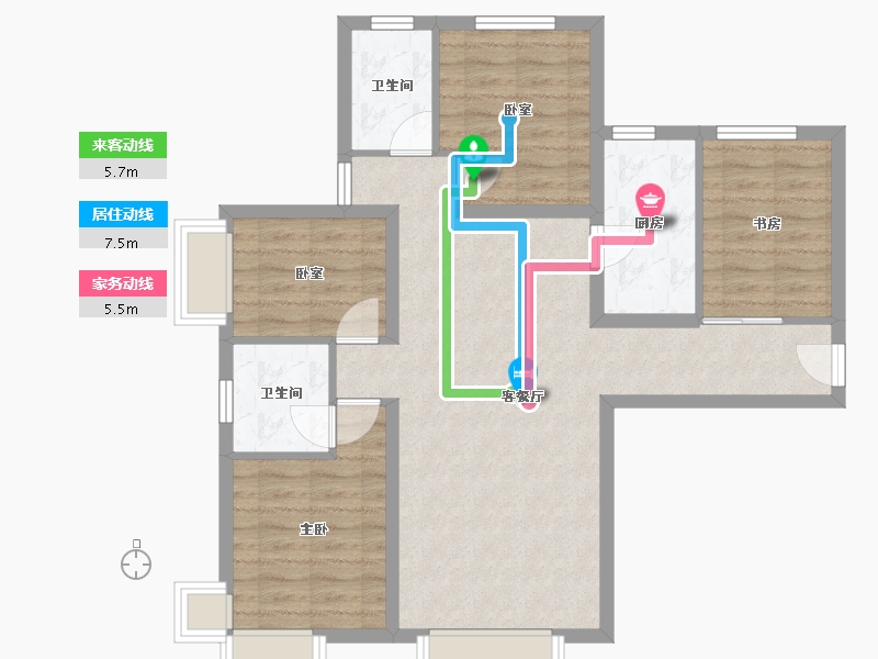 四川省-成都市-中兴和园二期-84.16-户型库-动静线