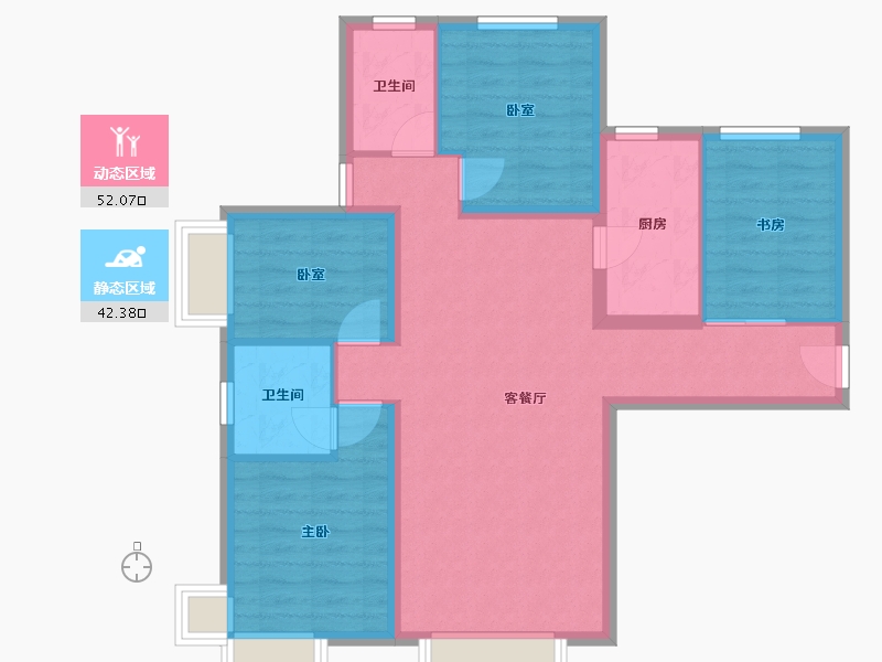 四川省-成都市-中兴和园二期-84.16-户型库-动静分区