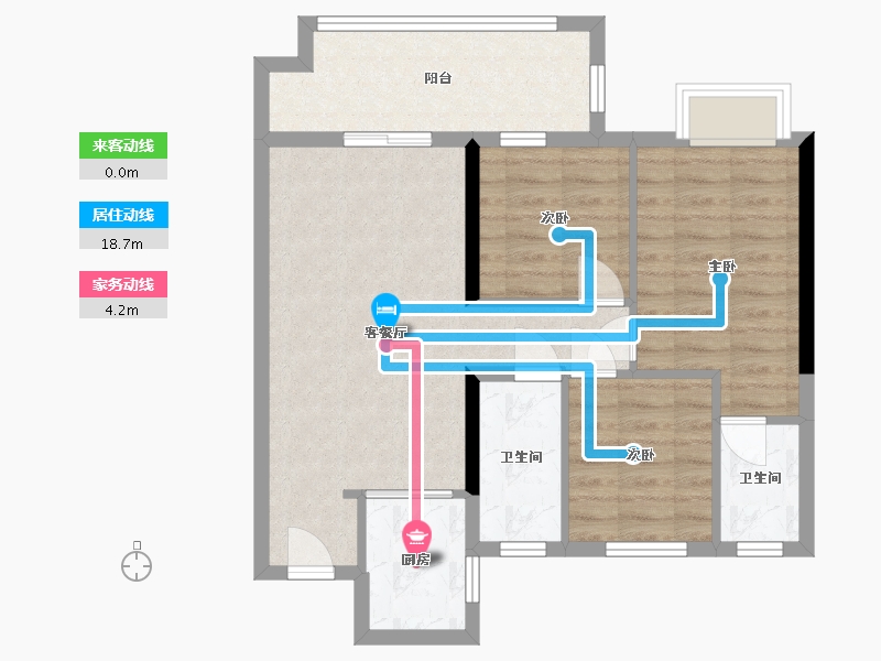 福建省-泉州市-永春鼎盛上城-74.00-户型库-动静线