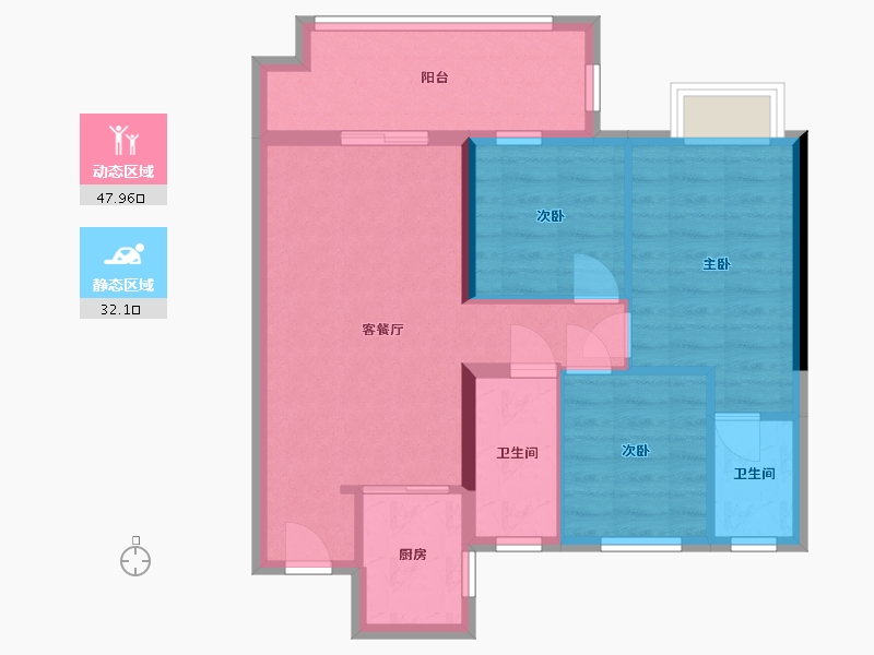 福建省-泉州市-永春鼎盛上城-74.00-户型库-动静分区