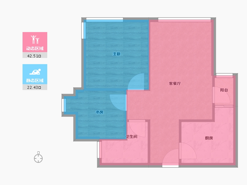 湖北省-武汉市-东方恒星园-59.00-户型库-动静分区