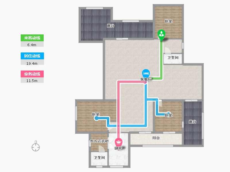 福建省-泉州市-畔山云海2期-200.00-户型库-动静线