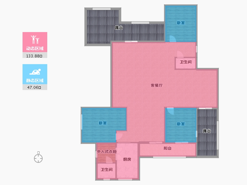 福建省-泉州市-畔山云海2期-200.00-户型库-动静分区