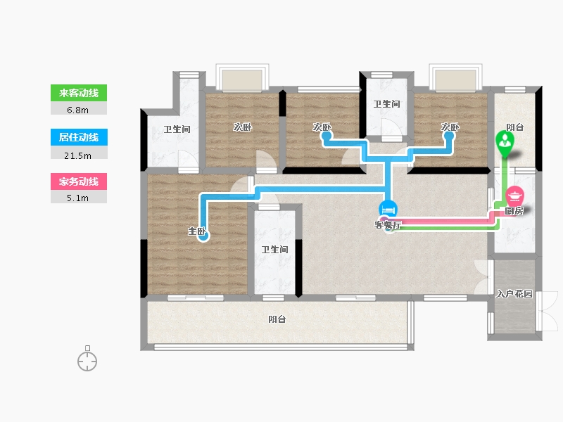 四川省-绵阳市-锦绣江城-119.42-户型库-动静线