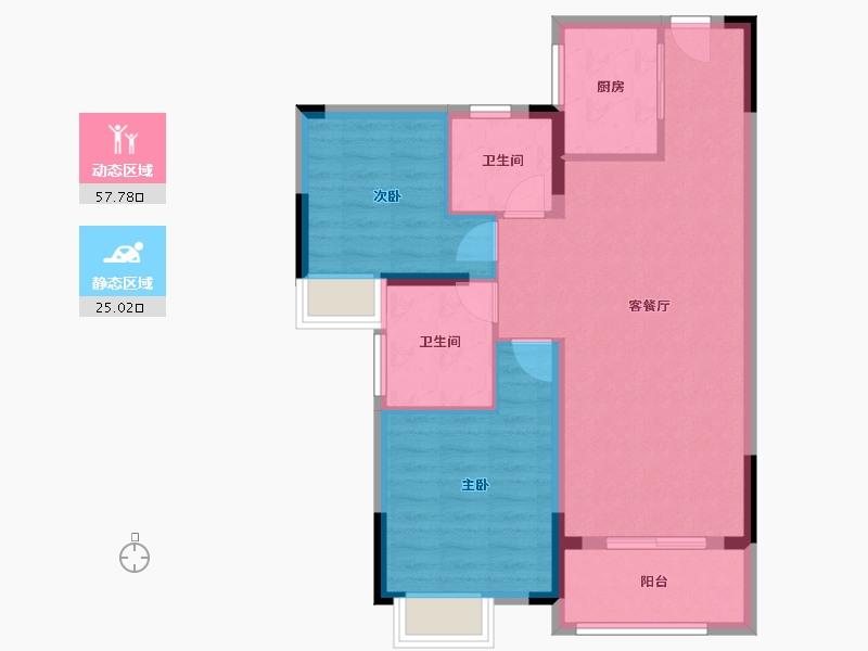 湖北省-武汉市-天汇龙城-74.36-户型库-动静分区