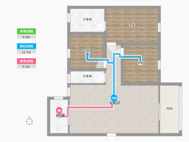 广东省-深圳市-鸿景春天-紫荆阁-97.00-户型库-动静线