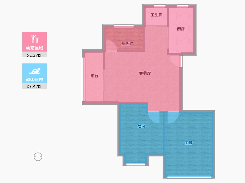 安徽省-芜湖市-和顺阳光三期-78.00-户型库-动静分区