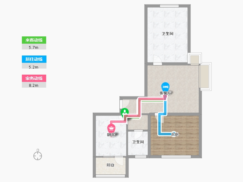 天津-天津市-海颂园-75.14-户型库-动静线