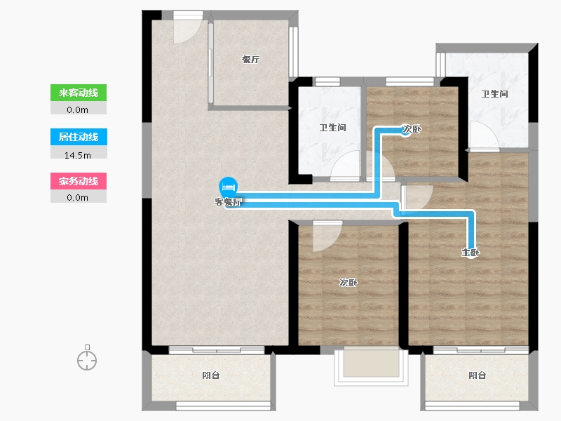 湖北省-武汉市-天汇龙城-83.23-户型库-动静线