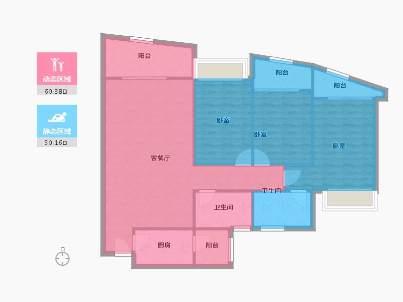 广东省-深圳市-金成时代家园-100.86-户型库-动静分区