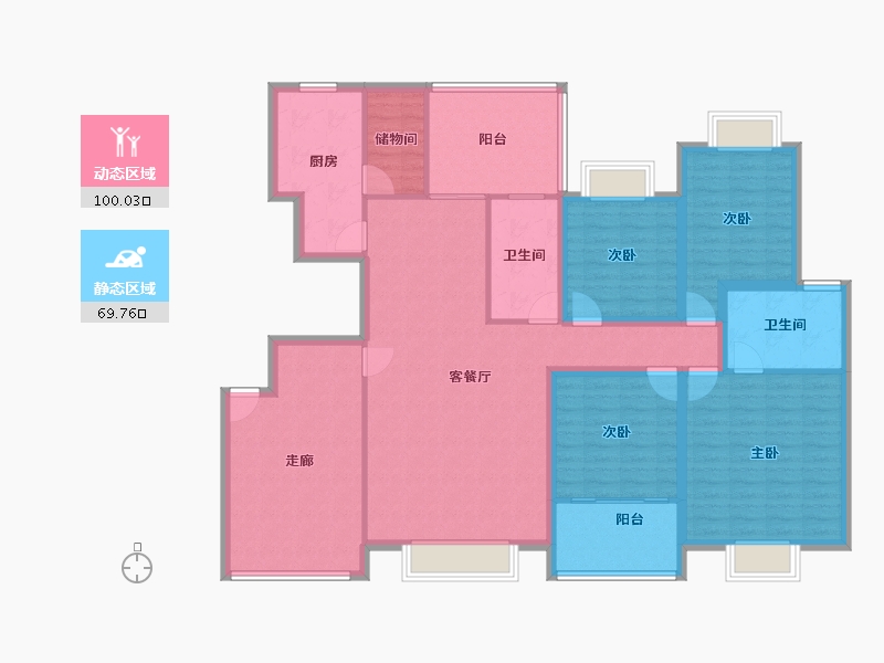 广东省-珠海市-荣景园-153.44-户型库-动静分区