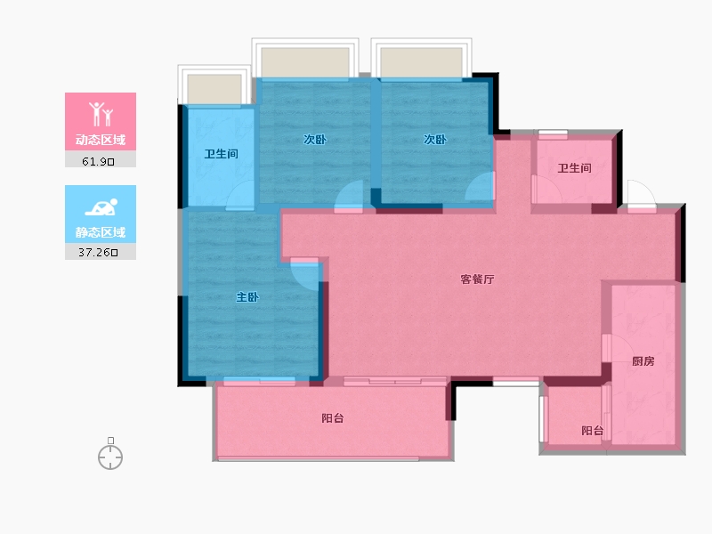 四川省-攀枝花市-悦山府-89.00-户型库-动静分区