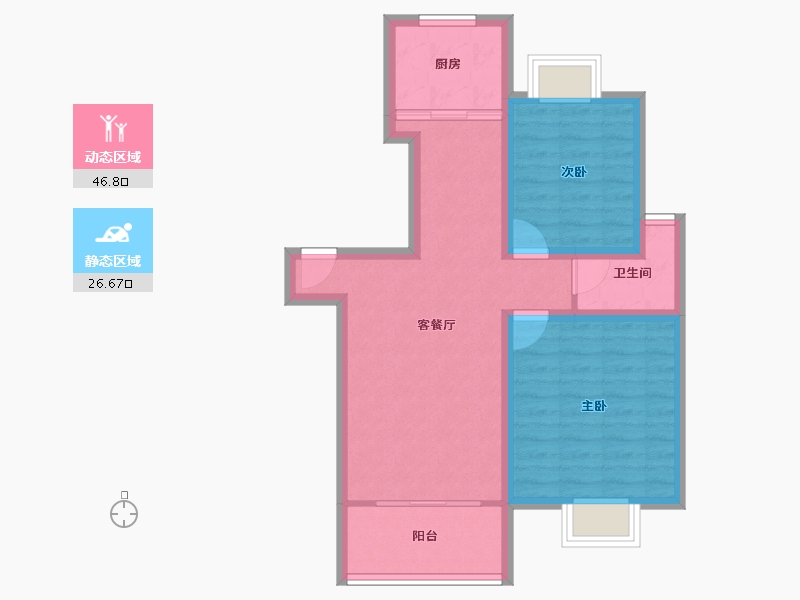 湖北省-武汉市-同安家园-65.13-户型库-动静分区