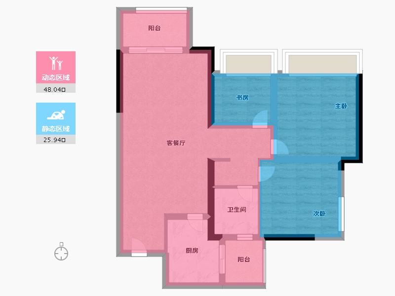 四川省-攀枝花市-悦山府-64.99-户型库-动静分区