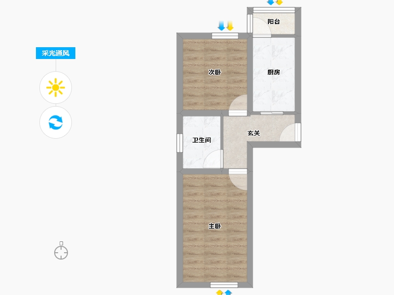 天津-天津市-宁月花园-37.83-户型库-采光通风