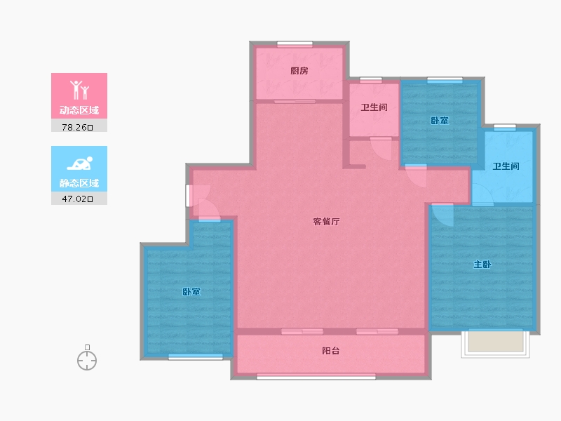 山东省-潍坊市-翰林苑-95.20-户型库-动静分区