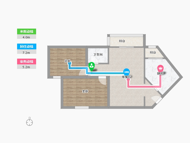 天津-天津市-华厦富裕广场-66.03-户型库-动静线