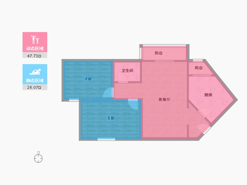 天津-天津市-华厦富裕广场-66.03-户型库-动静分区