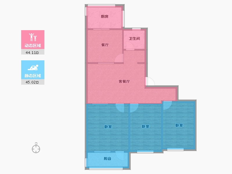 山东省-济南市-南全福老东区-80.80-户型库-动静分区