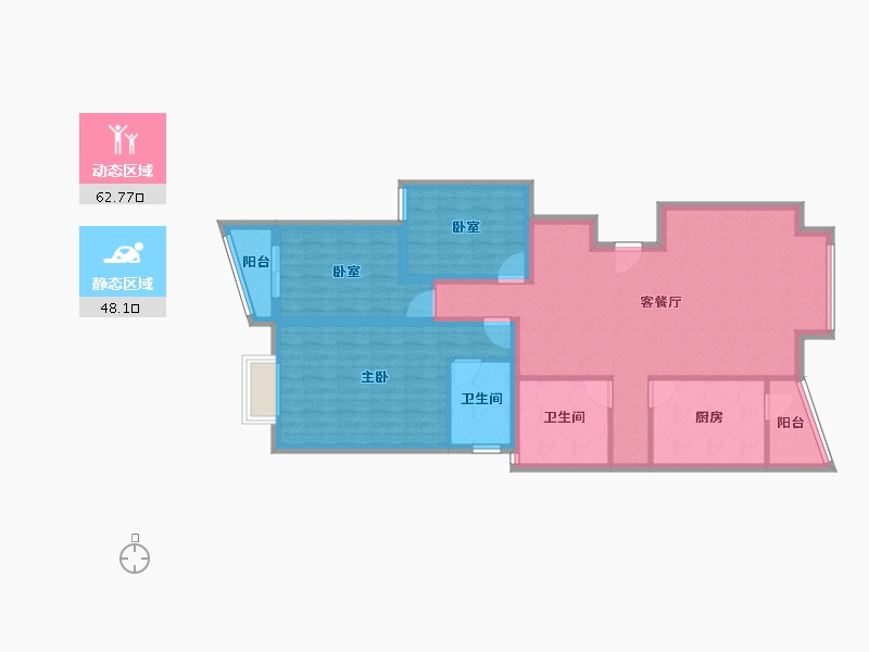 四川省-成都市-东方新城（一期）-99.07-户型库-动静分区