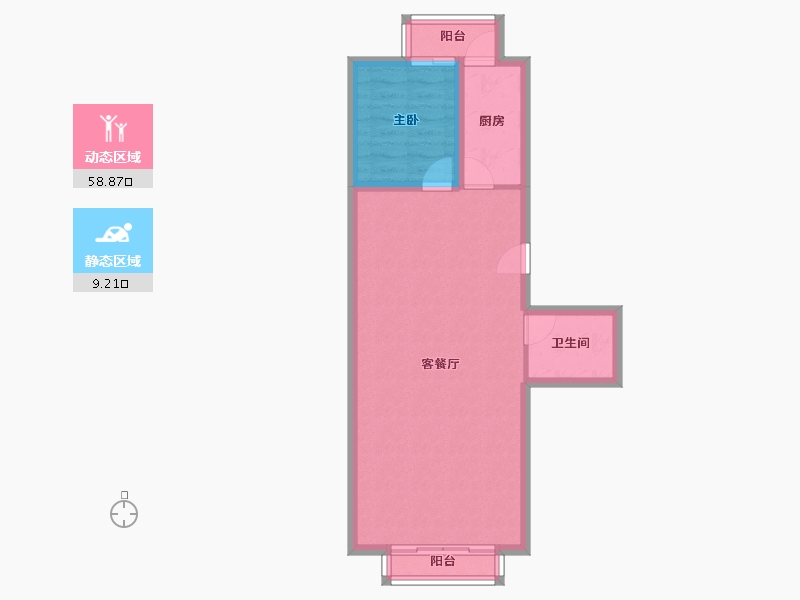 天津-天津市-新世纪城-61.69-户型库-动静分区