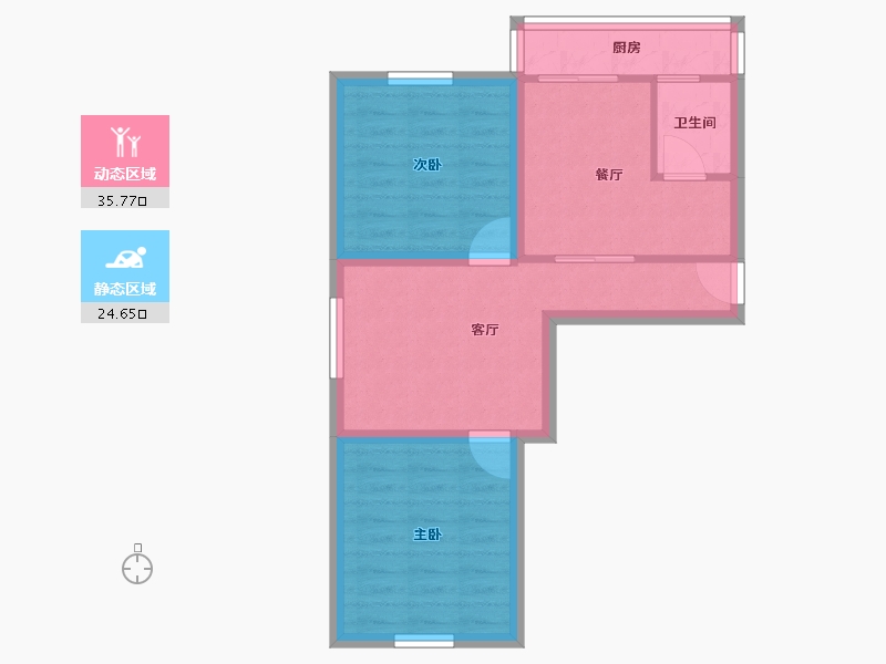 天津-天津市-宁月花园-53.25-户型库-动静分区