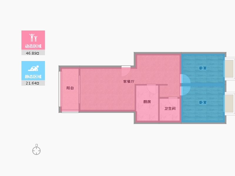 四川省-成都市-和顺苑（中柏路）-61.15-户型库-动静分区